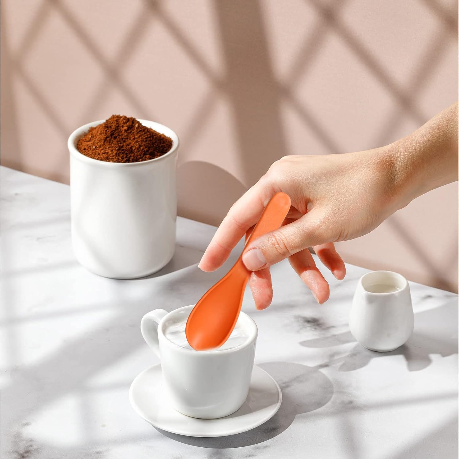 16 Pcs Wheat Straw Spoon set Unbreakable Soup Spoons 6 Inches Portable Small Spoons Cereal Spoon for Adult (8 colors)