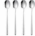 Korean Spoon Stainless Steel Table Spoons 8.15 inch Long Handle Dinner Rice Soup Spoon Set for Home Kitchen Restaurant - 4 PCS