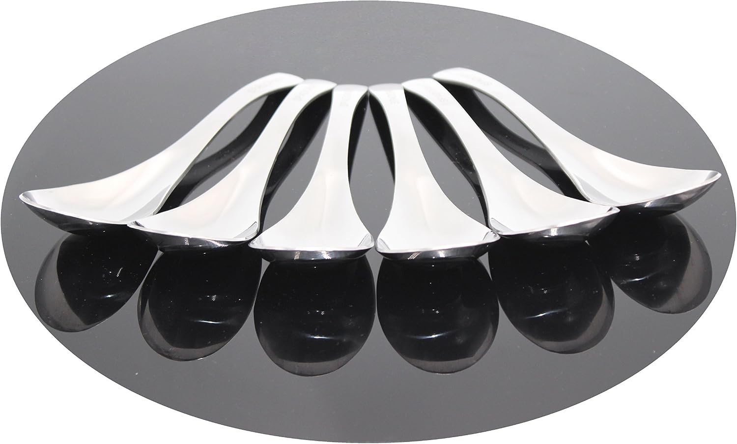 Set of 6-6.5 x1.8 Inches Functional Heavy-Weight Stainless Steel Soup Spoons Table Spoons with Modern Look Excellent Shape (6)